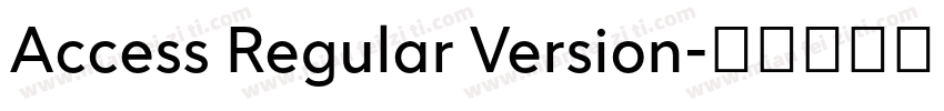 Access Regular Version字体转换